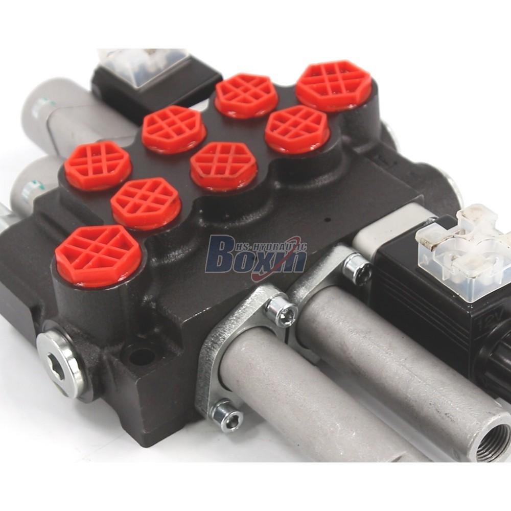 Industrial Solenoid and Cable Actuated 3 Spool Hydraulic Valve detail image